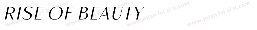 Rise of Beauty字体转换